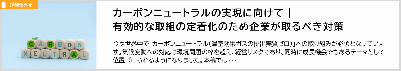 カーボンニュートラルの実現に向けて